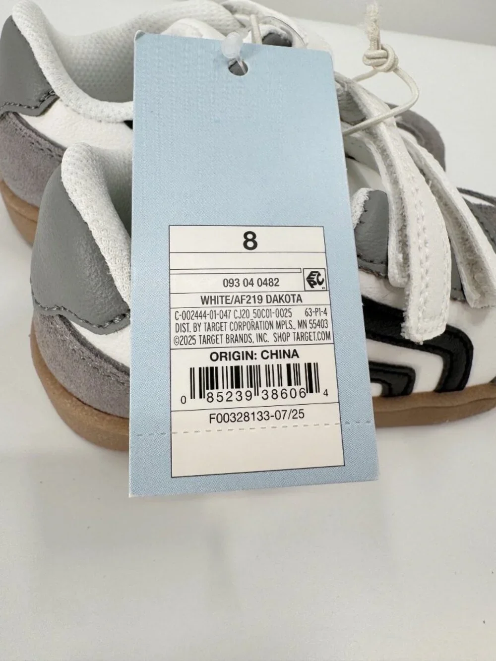 NEW Cat & Jack Toddler Dakota Retro Court Sneakers - White/Gray